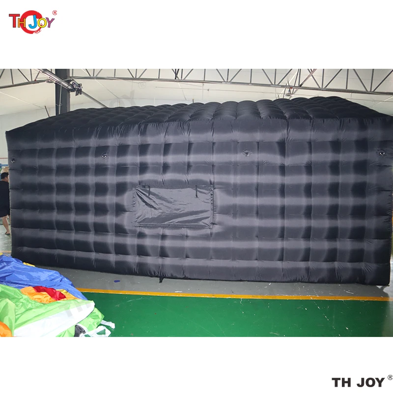 7x5m Disco Light N Fog Machine Black Cube Blow Up Bar Tent Inflatable Nightclub Portable Inflatable Party Tent Free Air Shipping 4