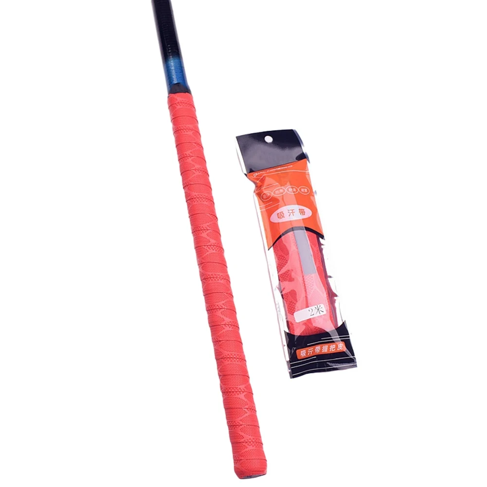 2m Fishing Rod Grip Strap Concave-convex Texture Anti-skid Wrap Strap Tennis Badminton Racket Bike Grip Tape Accessories