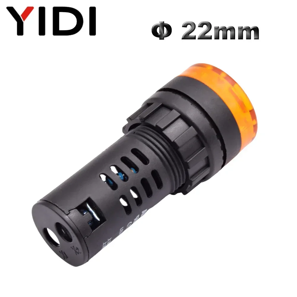 LED 플래시 표시기 경고등, AD16 22SM 패널 마운트, 경고 신호 램프, 적색 녹색, 12V, 24V, 110V, 220V, 22mm