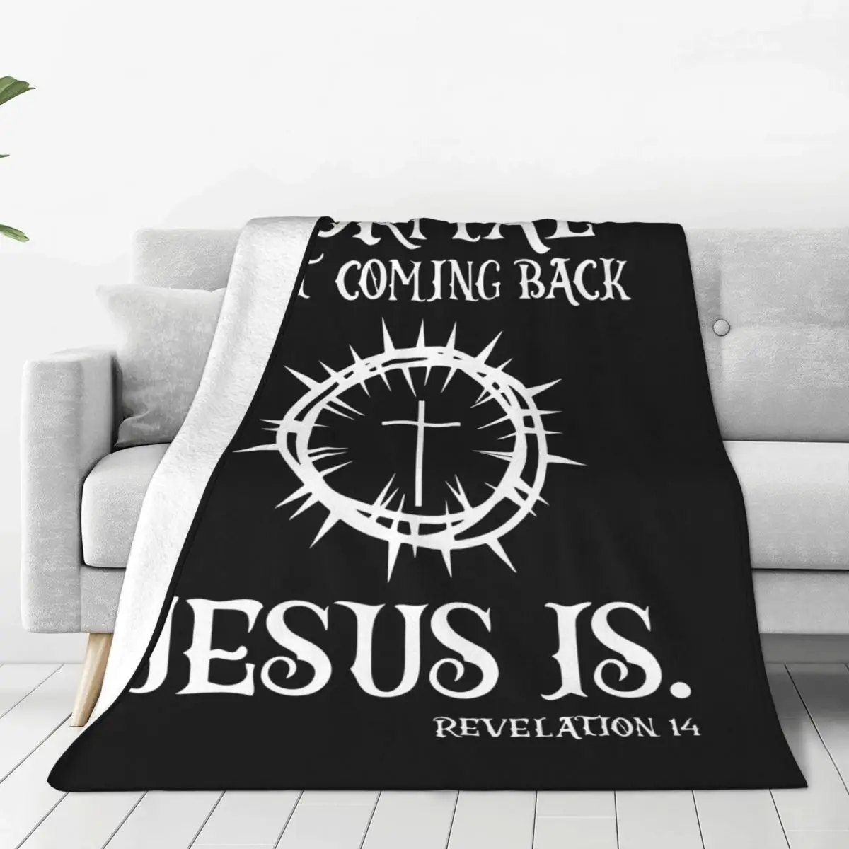 

Normal Isn't Coming Back Jesus Christian Knitted Blankets Fleece Super Soft Throw Blankets for Home Couch Bed Rug