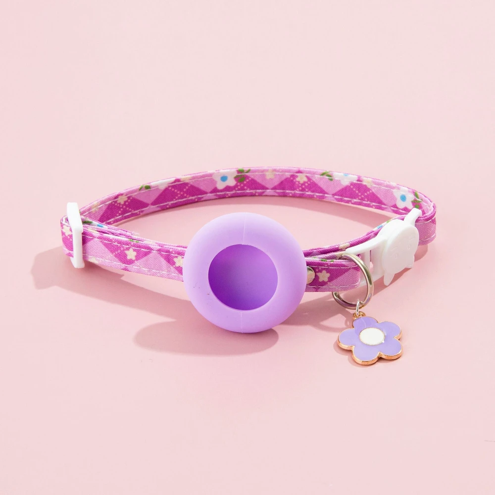 AirTag Cat Collar,print Adjustable Cat Collar with Apple Air Tag Holder,Safety Cat Collars for Girl Boy Cats,Kittens and Puppies 4