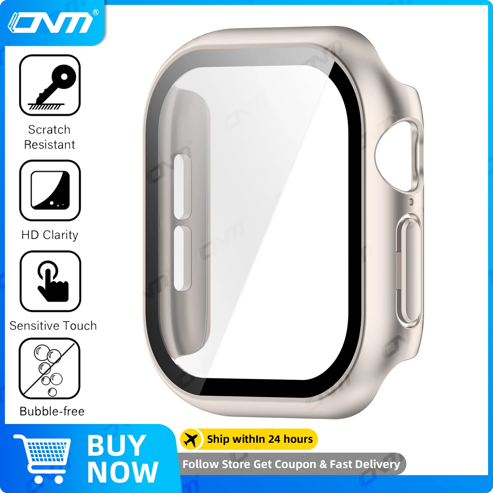 Enhanced Protective Case with Tempered Glass Screen Protector & Hard PC Bumper Cover