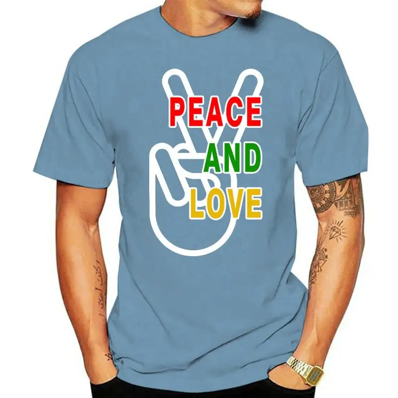 

Мужская футболка с надписью «Peace and love hand sign» растамен раста арт Мужская Черная Высококачественная крутая Повседневная футболка с надписью pride Мужская мода унисекс