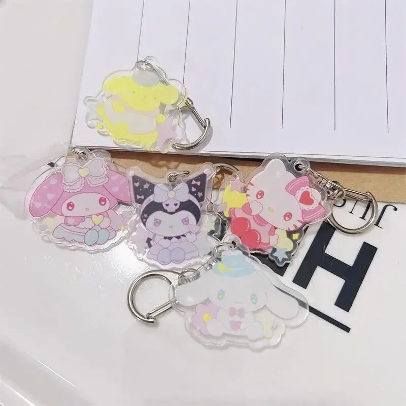 

Sanrio Kawaii Anime Cartoon series HelloKitty My melody Kuromi Cinnamoroll Creative cute girl keychain backpack pendant gift
