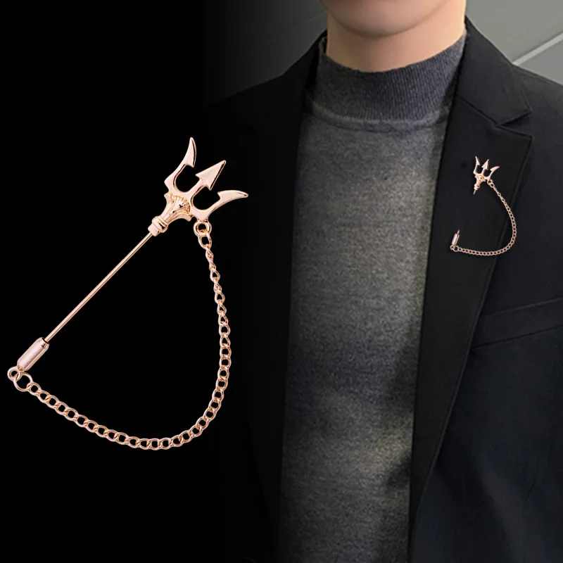 Multi-styles Long Needle Insertion Cap Metal Brooch Pin Suit Shirt Collar Pins For Both Men and Women Corsage Brooches ASLSAW