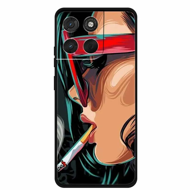 Lion Design Soft Silicone Animal Phone Case - Black TPU Protective Bumper Cover