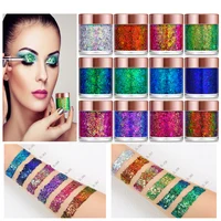 12 Color Cosmetic Glossy Shiny Sequins Chunky glitter eyshadow gel Cream Chameleon Eye shadow 1