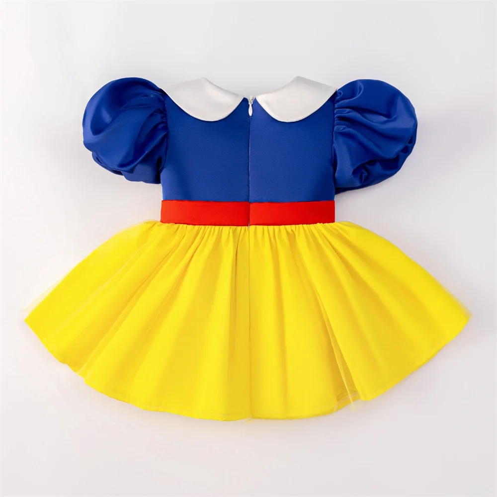 Kleinkind Schneewittchen Gelb Klettern Kleidung Baby Frozen Elsa Crawl Kleid Mädchen Taufe Abendkleid Kleinkind Aladdin Kostüme Tragen – Detail 3