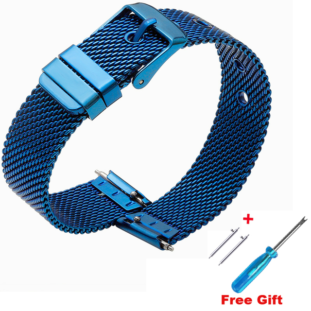 High quality Quick release Spring bar Mesh band Stainless steel Watchband For DW Watch 10mm 12mm 14mm 16m 18mm 20mm 22mm