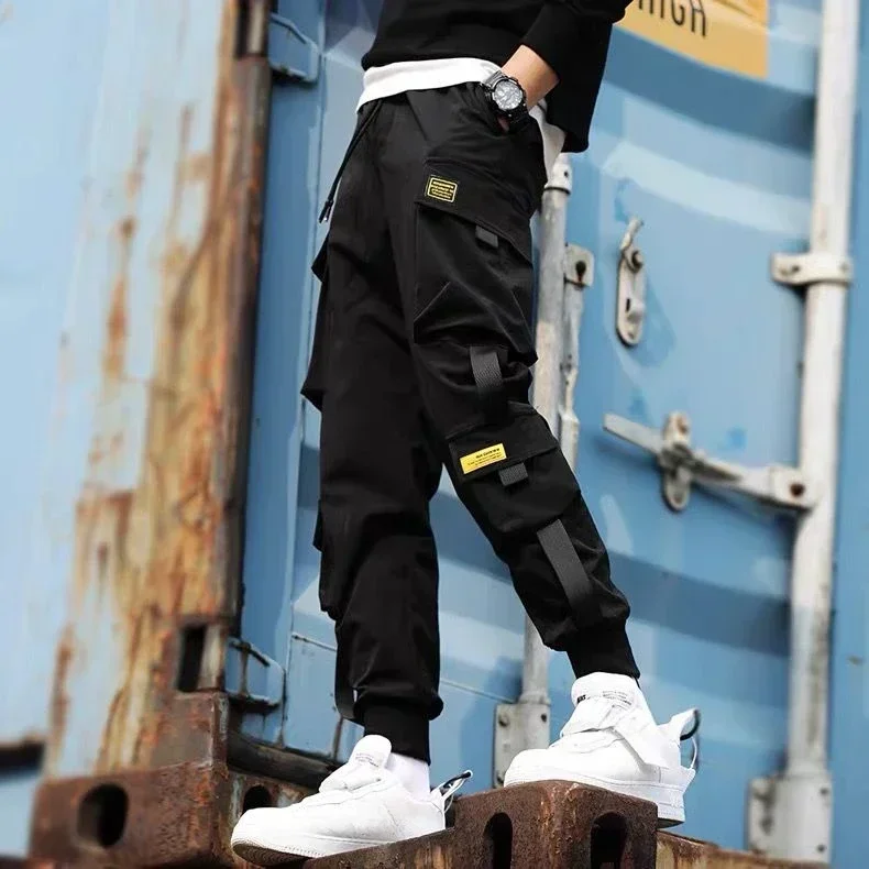 thumbnail image 1 of Pantalones de chándal de invierno para hombre, pantalones cargo para hombre, color blanco, forro polar, talla grande, nuevos, holgados, baratos, de licra, estilo Harajuku, holgados, 1 of 5