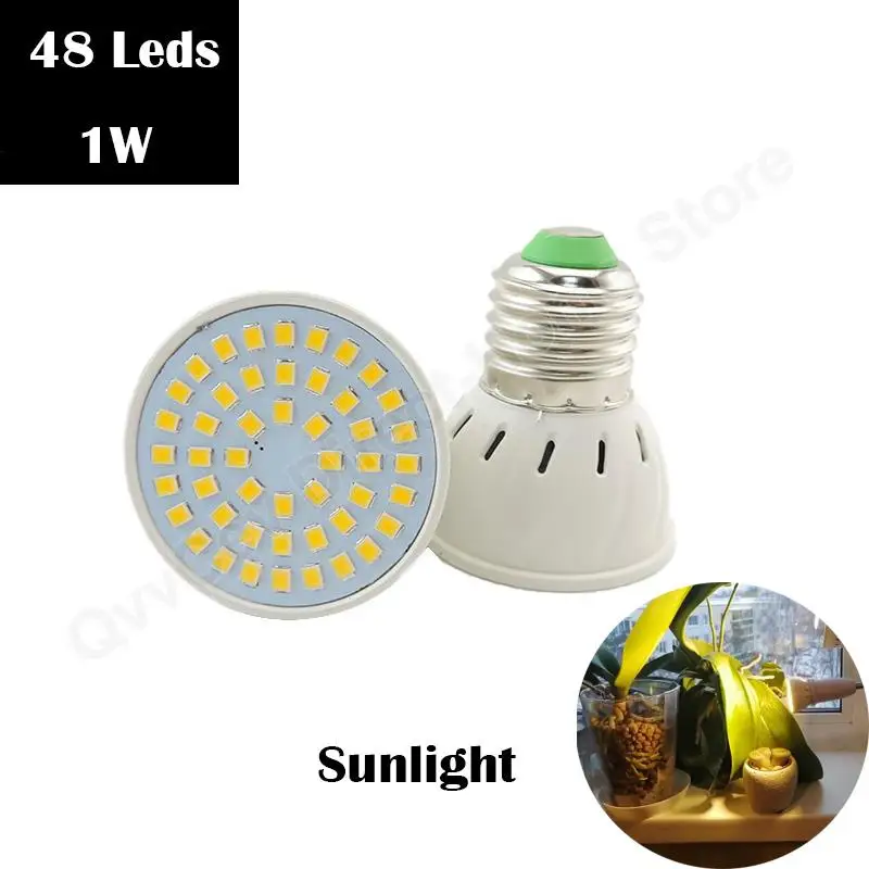 Description Picture 2 of itemE27 Socket LED Lamp Bulb Spotlight 48 60 80Leds Lampara Greenhouse Home Phytolamp Plant Flower Grow Plant Light
