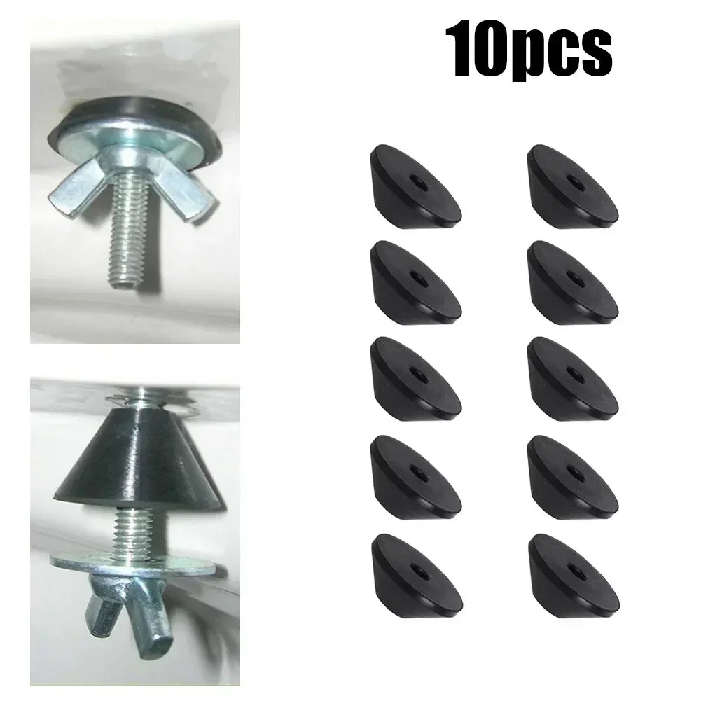Toilet Seat Accessories 10pcs 6mm 8mm Non Slip Rubber Fittings to Fix Loose Toilet Seats Black Water Tank Screw Sealing Ring M6 M8 Conical Type Gasket