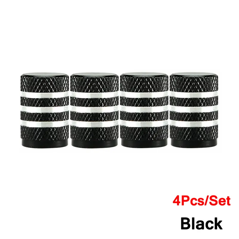 DSYCAR 4Pcs Silver Car Tire Valve Stems Cap Knurling Style Tire Valve Cap Aluminum Tire Wheel Stem Air Valve Cap for US Schrader - Image 27