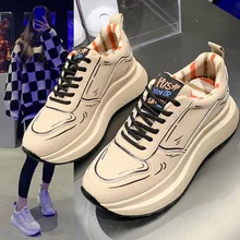 

Daddy Shoes Women 2022 New Spring and Autumn Sports and Leisure Board Shoes Women's All-match White Platform Shoes Sneakers