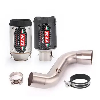 51MM Exhaust Pipe For Honda CBR1000 08-16 European Version Motorcycle Mid Pipe Muffler Connect Tube Stainles Steel Carbon Fiber