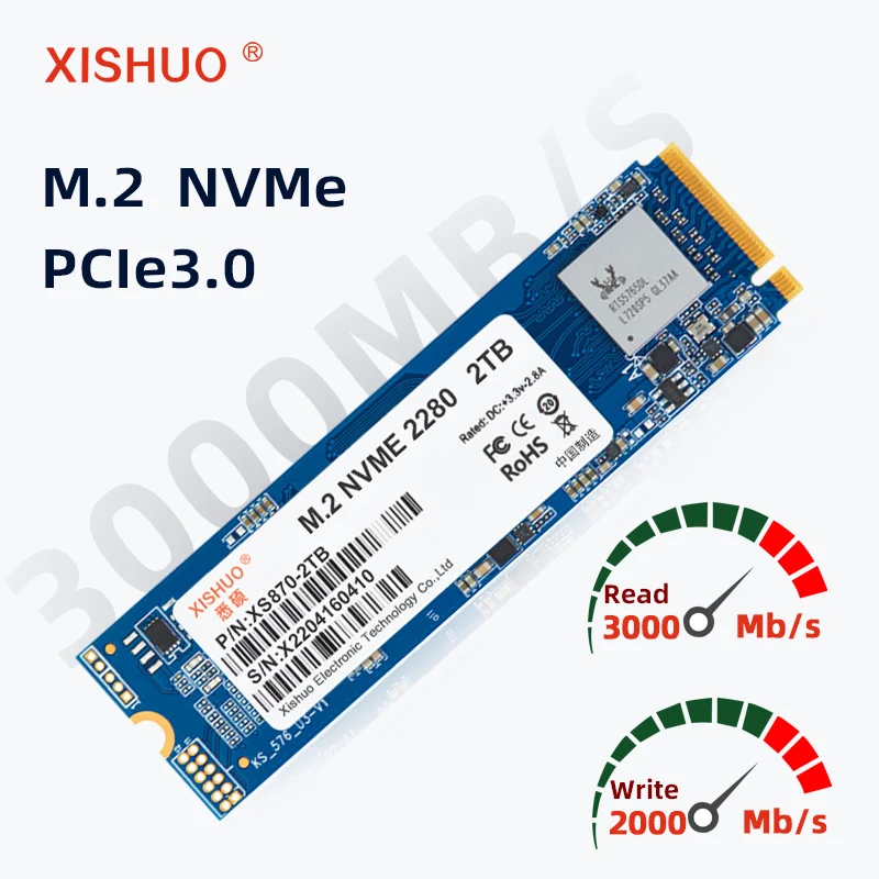 XISHUO SSD M2 512GB NVME SSD 1TB 128GB 256GB 500GB SSD M.2 2280 PCIe3.0 dysk twardy wewnętrzny dysk półprzewodnikowy do laptopa
