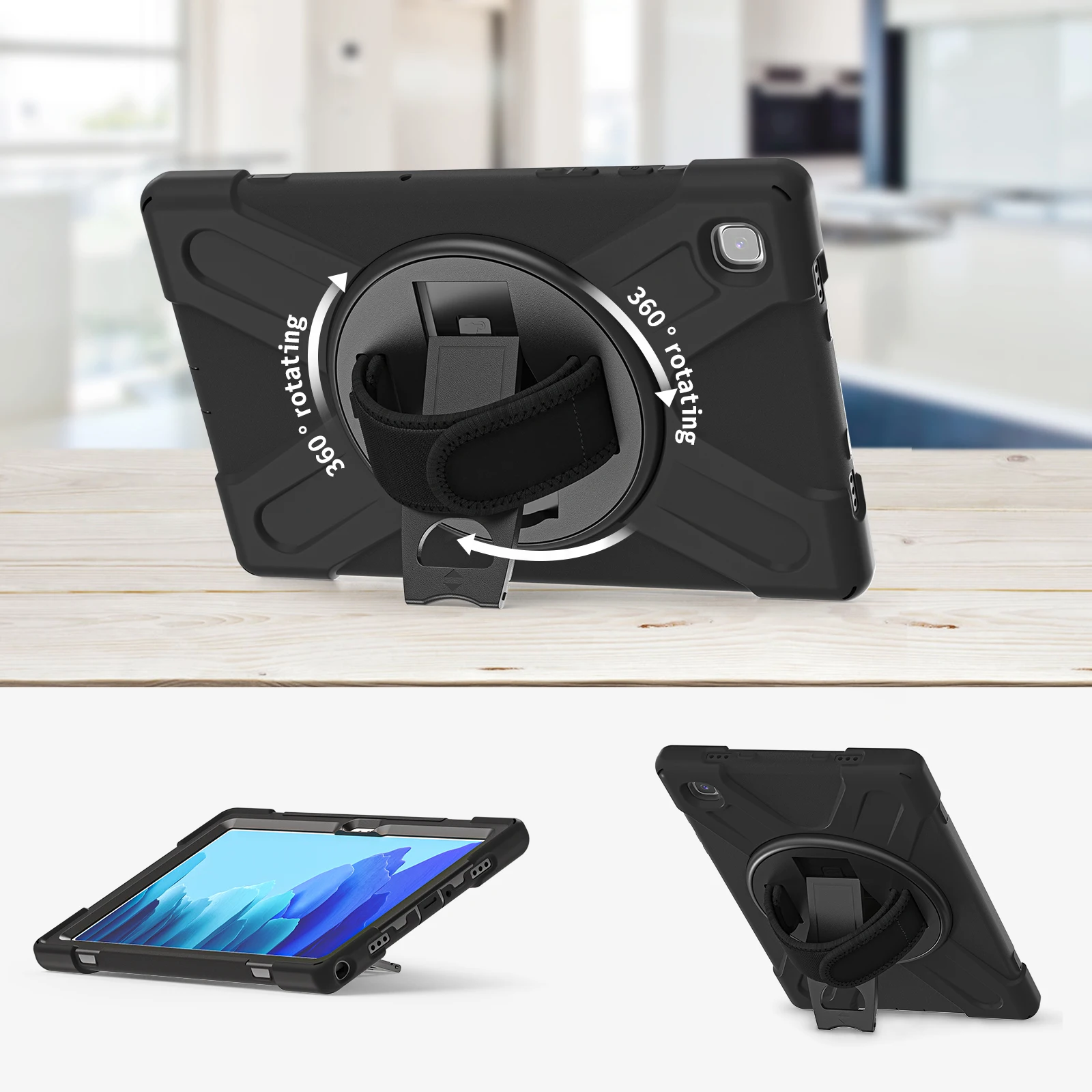 LFOIQN Heavy Duty Shockproof Tablet Stand Cover