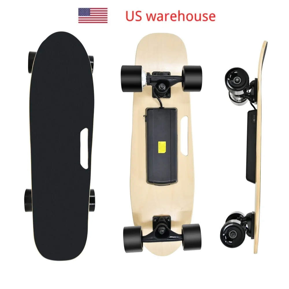 

US Local Stock wholesale small fish plate boosted 300W electric skate board remote control electric skateboard