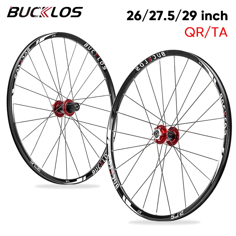 

BUCKLOS MTB Bike Wheel 26 27 5 29 Inch Bicycle Wheelset Carbon Hub Aluminum Alloy MTB Bike Wheels Rims QR/TA Mountain Bike Part