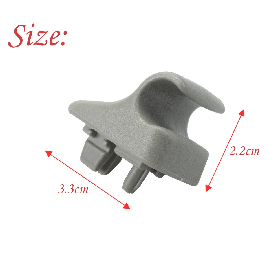 2-Pack Gray Sun Visor Retainer Clips For 2001-2004 Nissan Xterra