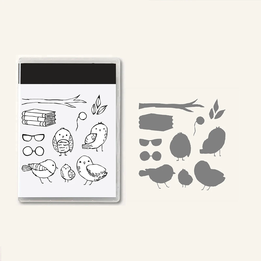

New Arrival Bird Metal Cutting Dies Sets and Clear Stamps for DIY Scrapbooking Card Crafts Making Photo Album Decor