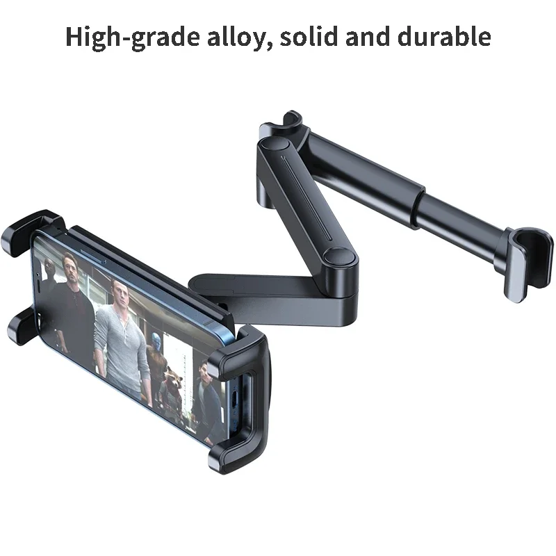 Car Tablet Support, Adjustable Tablet Holder for Cars, Backseat Tablet Clamp, Road Trip Essentials, Fits 4.7-12.9" Device 2