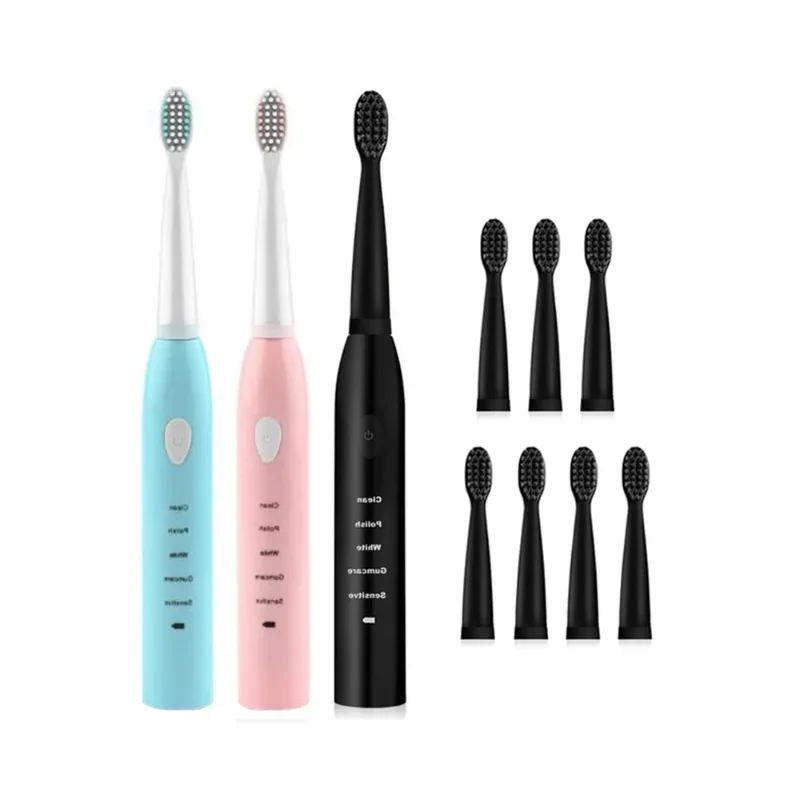 

Ultrasonic Sonic Electric Toothbrush with 4 Head USB Charge Rechargeable Tooth Brush Washable Electronic Whitening Teeth Brush