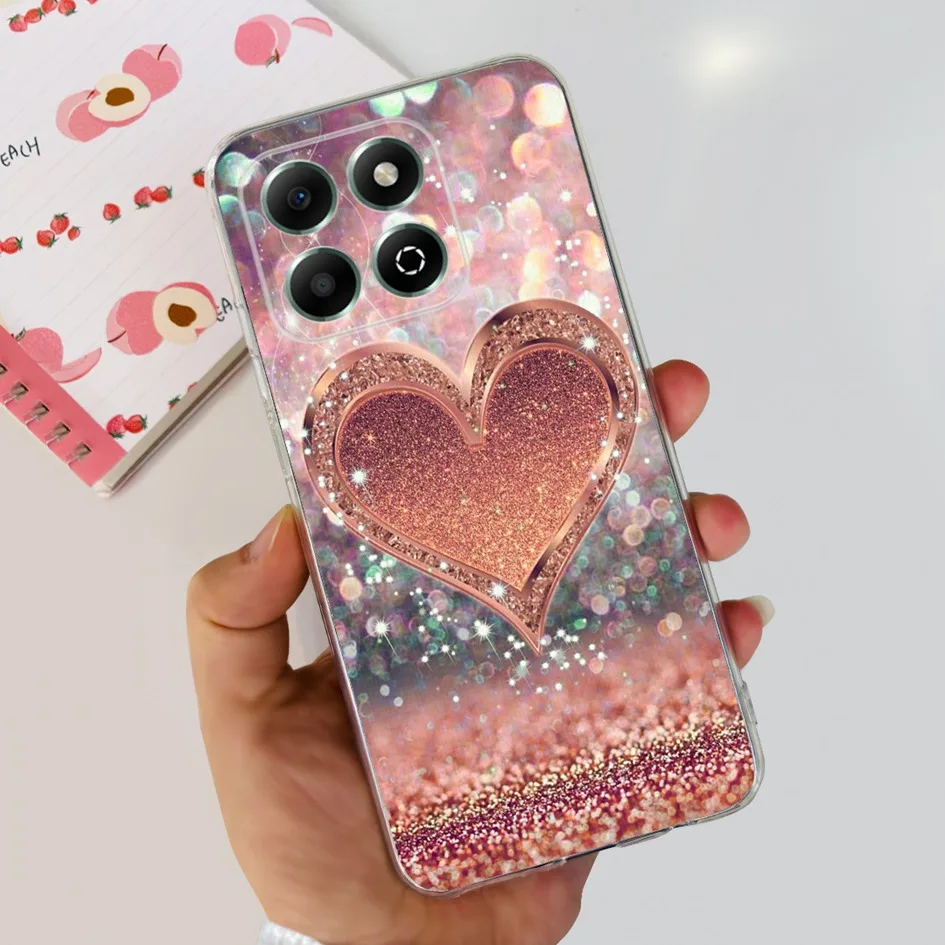 Charming Love Heart Cartoon Soft Silicone TPU Phone Cover -