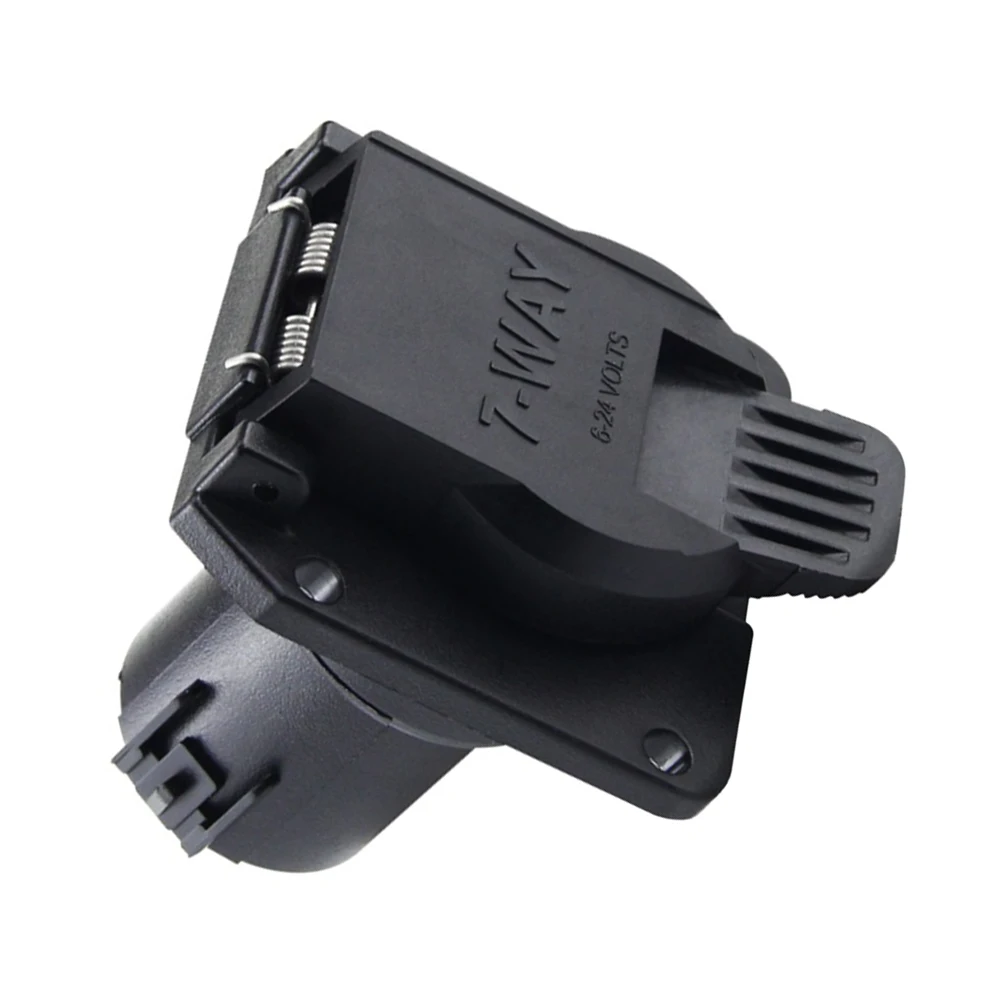 Car Trailer Socket Adapter 6-24V 7 Pin Power Plug Socket Connector Accessory for US Vehicles Power Trailer Outlet trailer plug adapter,trailer socket,trailer plug socket,trailer plug