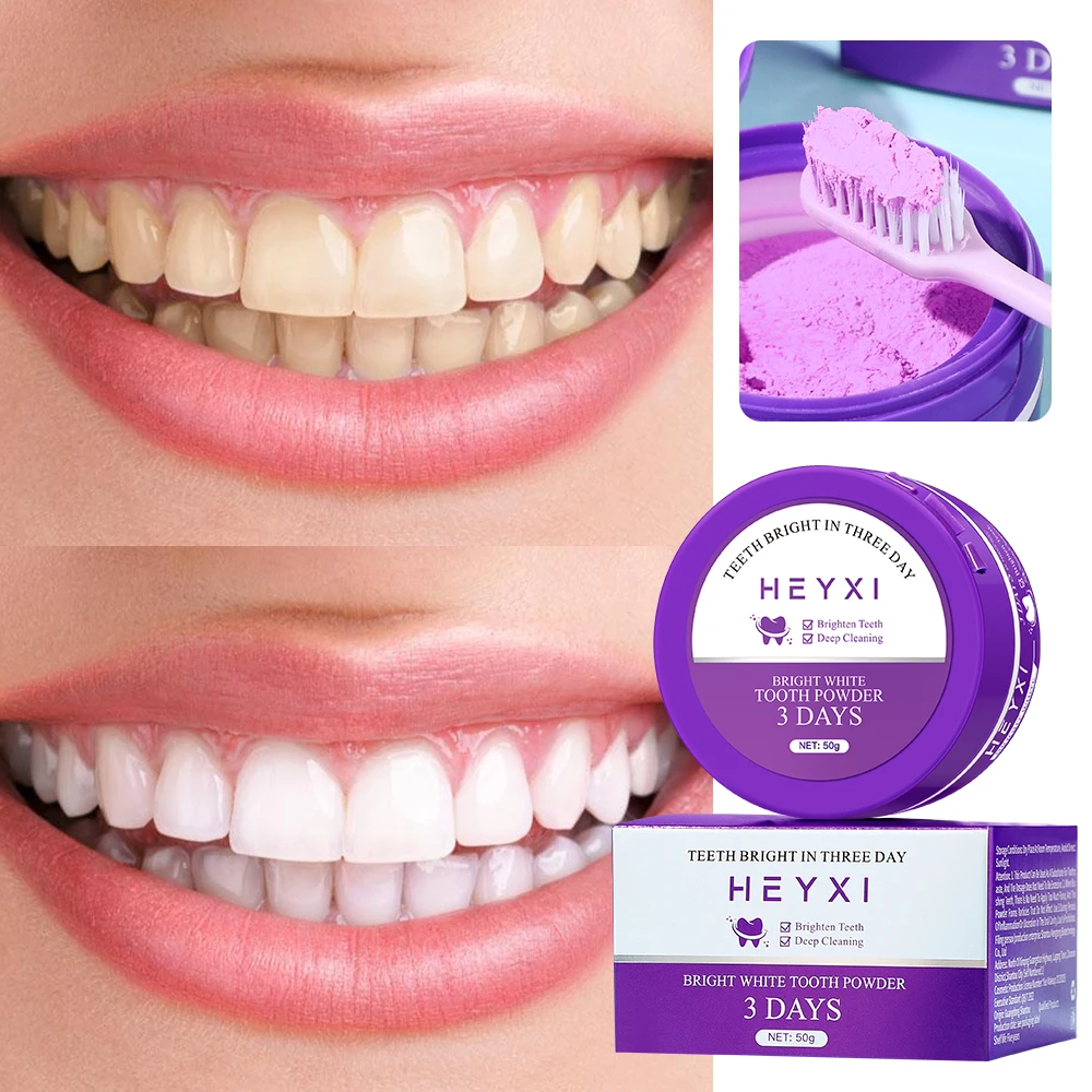 Purple Tooth Powder - Deep Cleansing & Fresh Breath Formula for Gentle Tooth Protection