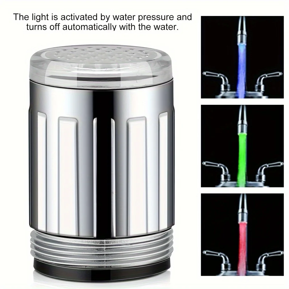 Faucet light Temperature Sensitive Gradient LED Faucet Light Water Stream Color Changing Faucet Tap Sink For Kitchen And Bathroom