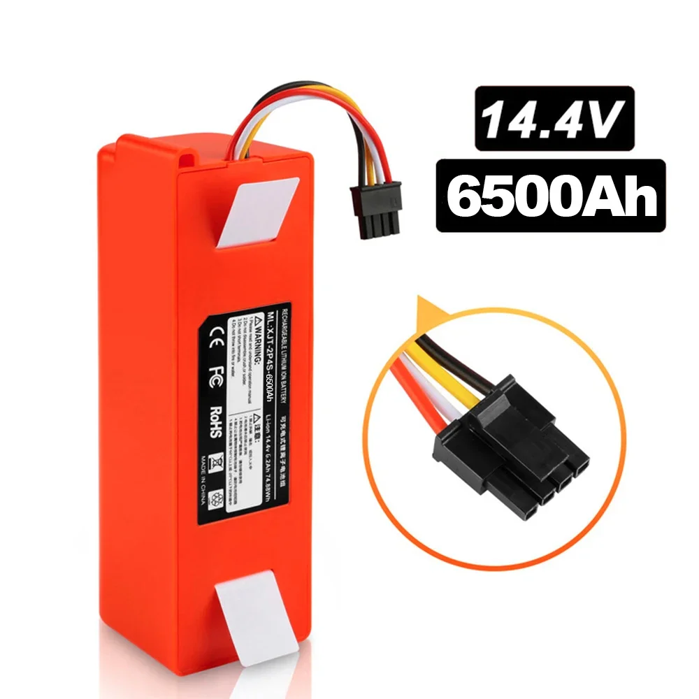 14.4V 6500mAh Replacement Battery For Roborock S6 S7 MaxV Q5 Q7 MAX Robot Vacuum Cleaner Accessories Parts Original