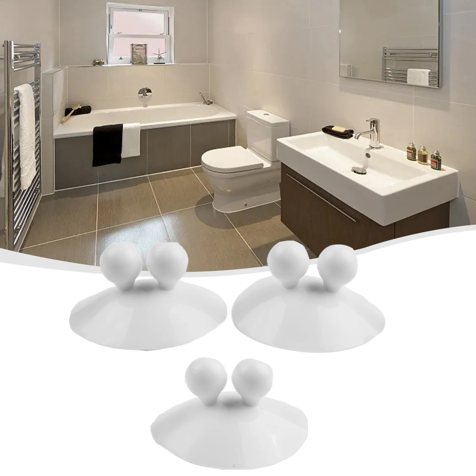 

3pcs Silicone Toothbrush Holder Multi-Function Hook Waterproof Bathroom Perforation Free Wall Toothbrush Holder Hanging