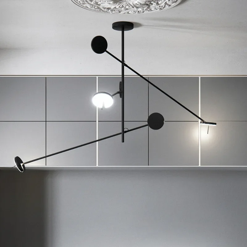 

Nordic Designer Led Ceiling Chandeliers Lighting Lamp Multiple Rotatable Lustre pendant Hanging Lamp Living Dining table Room