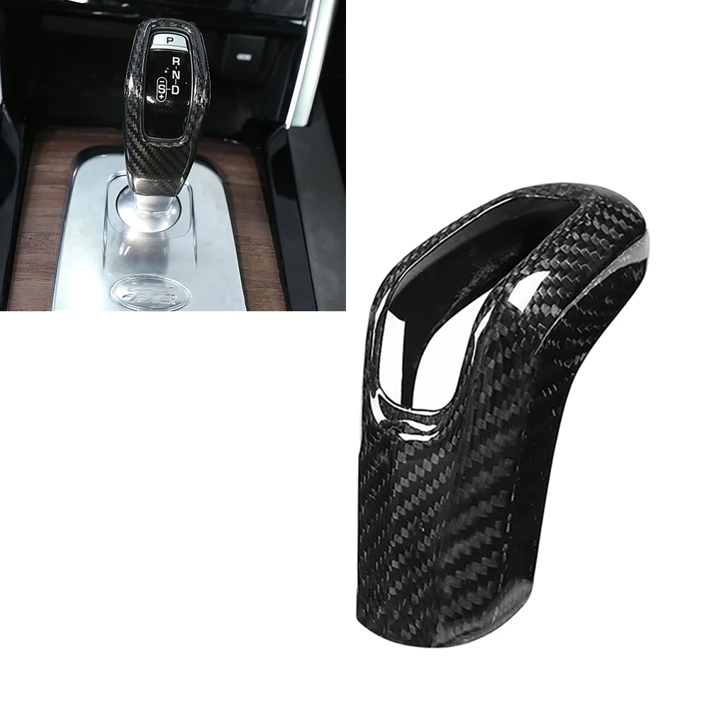 

Крышка ручки переключения передач из углеродного волокна для Land Rover Range Rover Sport 2014-2017 черная/красная крышка рычага переключения передач