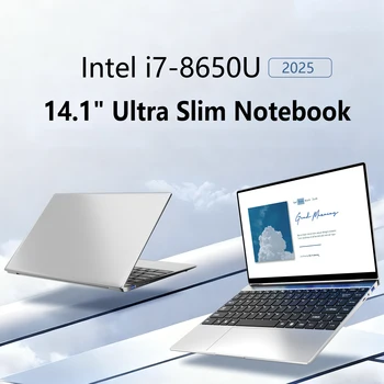 Ordenador portátil Windows 11 Pro Intel i7-8650U 2025 Notebook PC Gamer 32GB DDR4 1TB 2TB SSD 1920*1080 ordenador de estudio de oficina PC 1