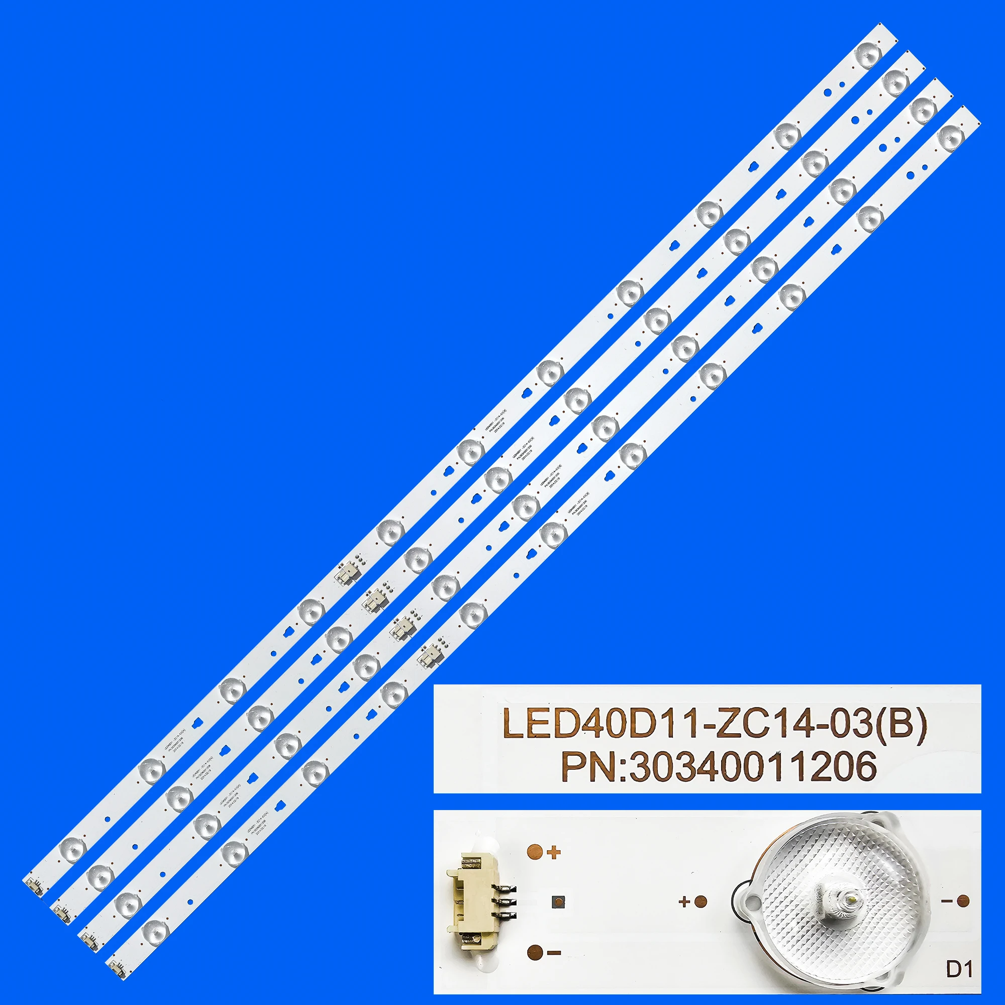4 шт./компл. светодиодные полосы подсветки для HAIER LE40M600CF LE40F3000WX LE40M600F LED40D11-ZC14-03(B) PN:30340011206 LT-40C540 LSC400HN01