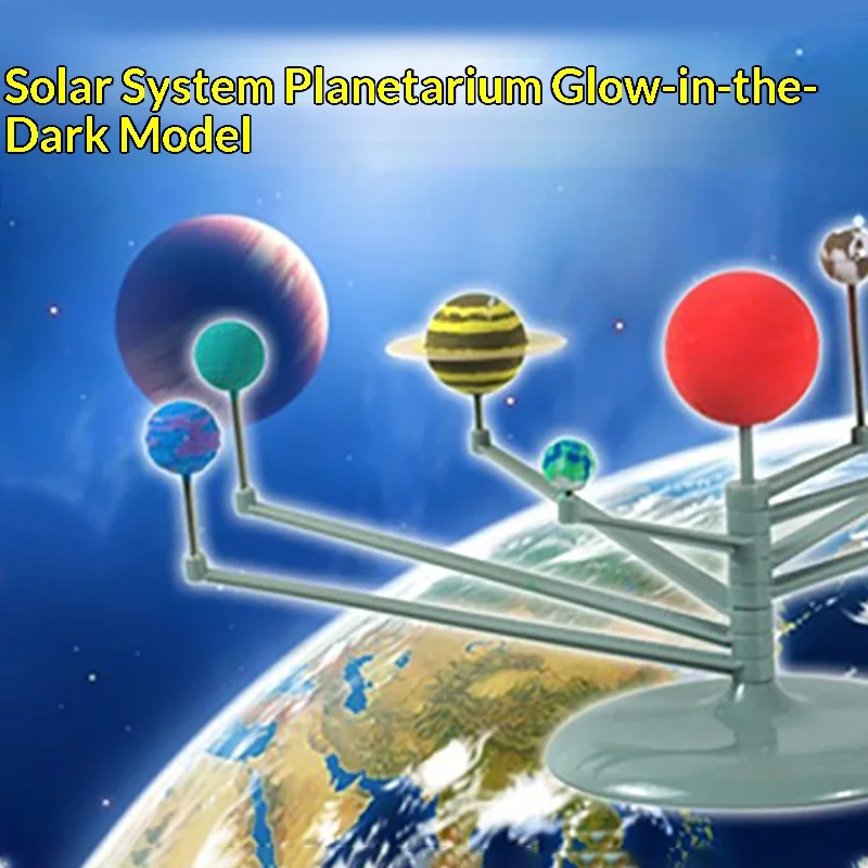 태양계 천문관 모형 DIY 조립 키트 야광 페인트칠 가능 교육용 STEM 과학 장난감 어린이 학교 프로젝트용