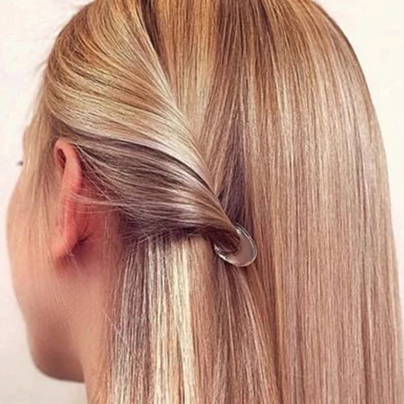 Simple U-shaped Wavy Hair Clip Women's Round Headed Hair Fork French Fashion Curly Stick Clip DIY Hairstyle Tool