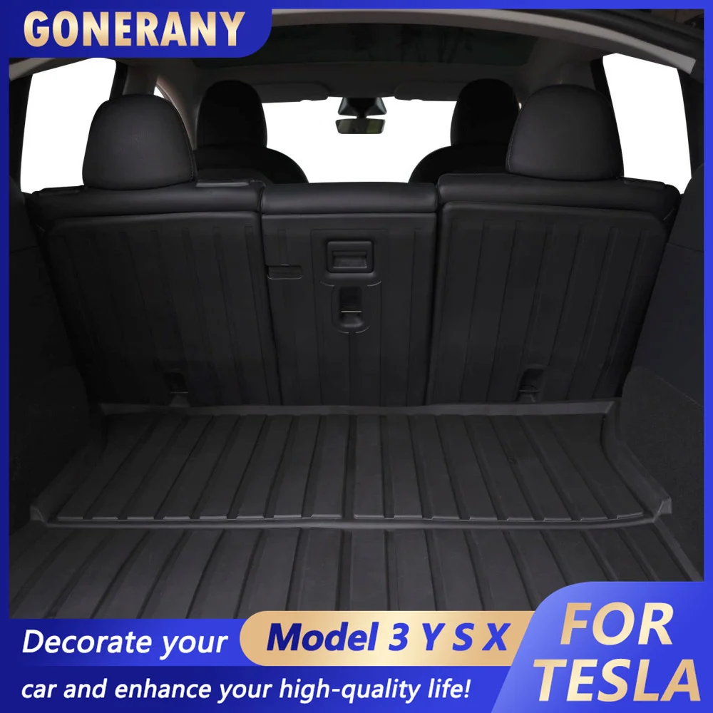 

For Tesla Model Y 3 Rear Seat Back Cover Backrest Protector TPE Accessories 2017-2023 Black White