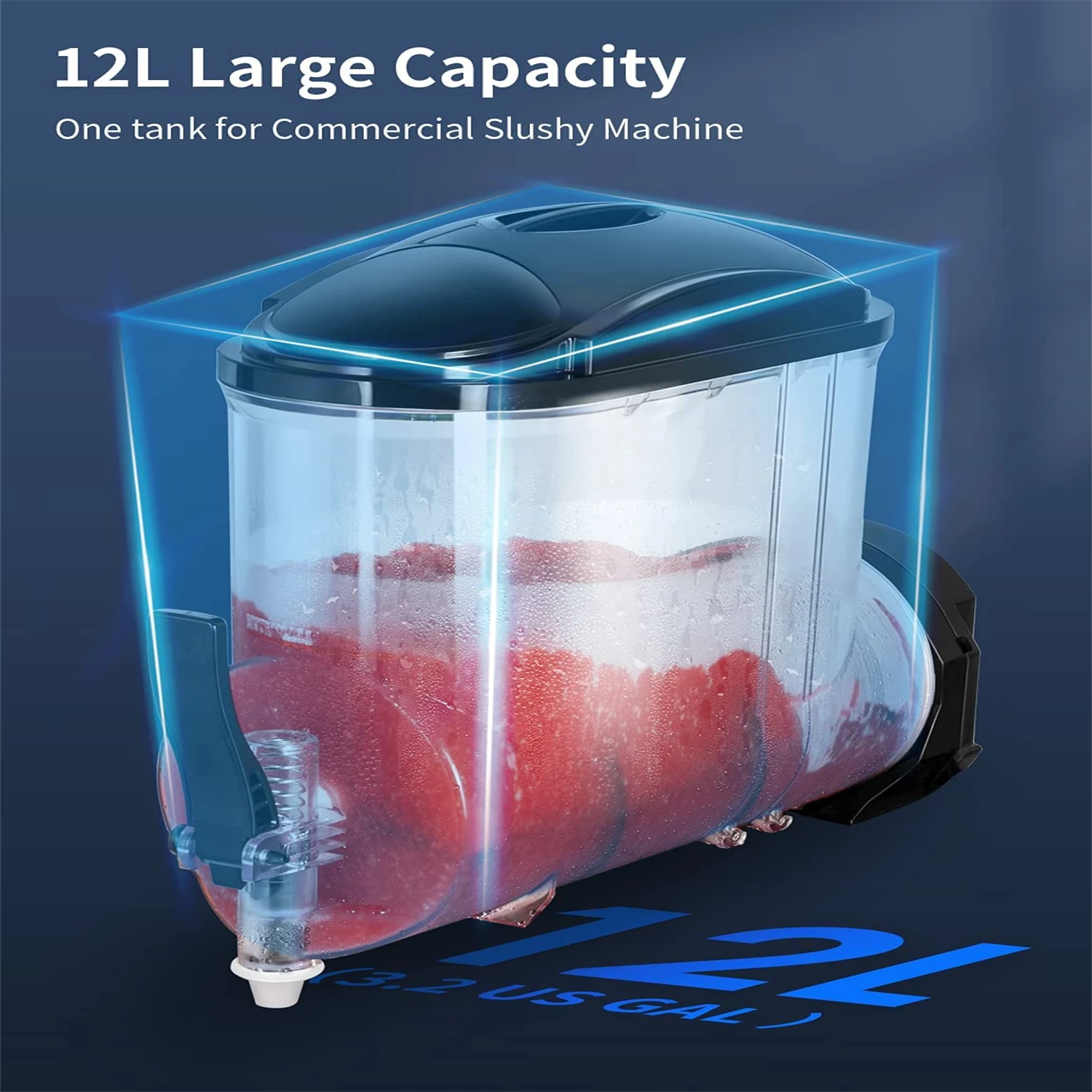 Commercial Slushie Machine, 12L Frozen Drink Margarita Machine Smoothie Slushy Maker Stainless Steel for Restaurant Bar Party 3