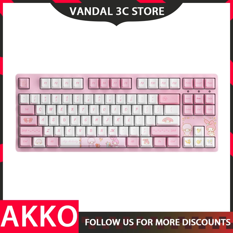 

Akko 3087/3108 Melody Mechanical Keyboard Usb Wired Keyboard Keycaps Pbt Full Key Without Impulse Custom Gamer Keyboard Gift