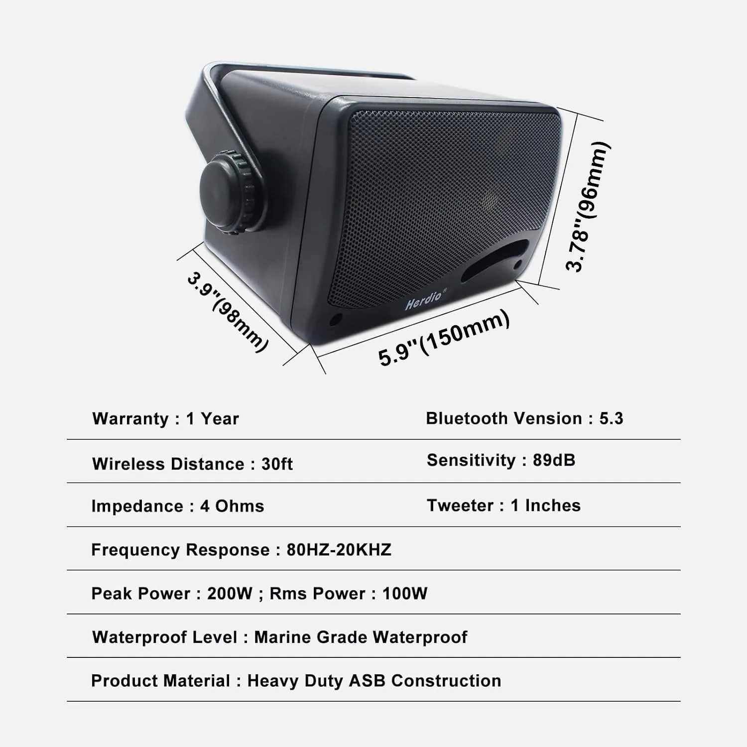 مكبرات صوت بخاصية البلوتوث خارجية مقاس 3.5 بوصة مق...