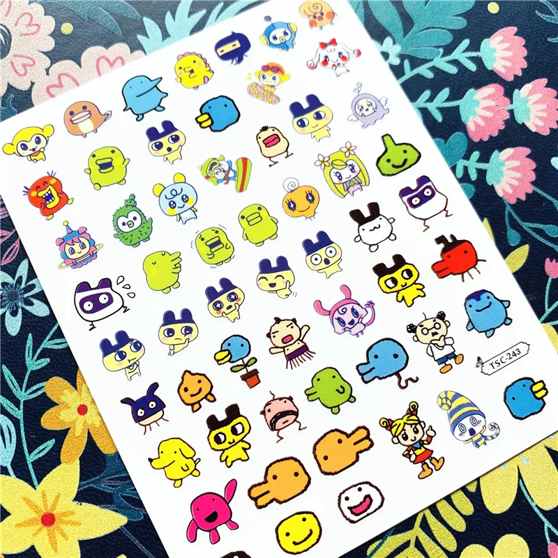TSC-498 Cartoon clown series 3d nail art stickers decal template diy nail tool