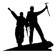 

Successful Climbing Couples Creative Car Sticker Motorcycle Decal Black/Silver