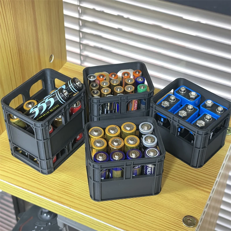 XAGMODSHN Stapelbare batterij opbergdoos compatibel 2A 3A 18650 batterijen aanpassing grote capaciteit en duurzaamheid ruimtebesparende organisator