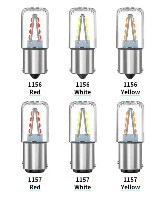 Kaufe 1156 BA15S BAU15S PY21W P21W LED Auto Licht Bremse Lampen Auto  Blinker Schwanz Parkplatz Rückfahrleuchte Weiß Rot Gelb