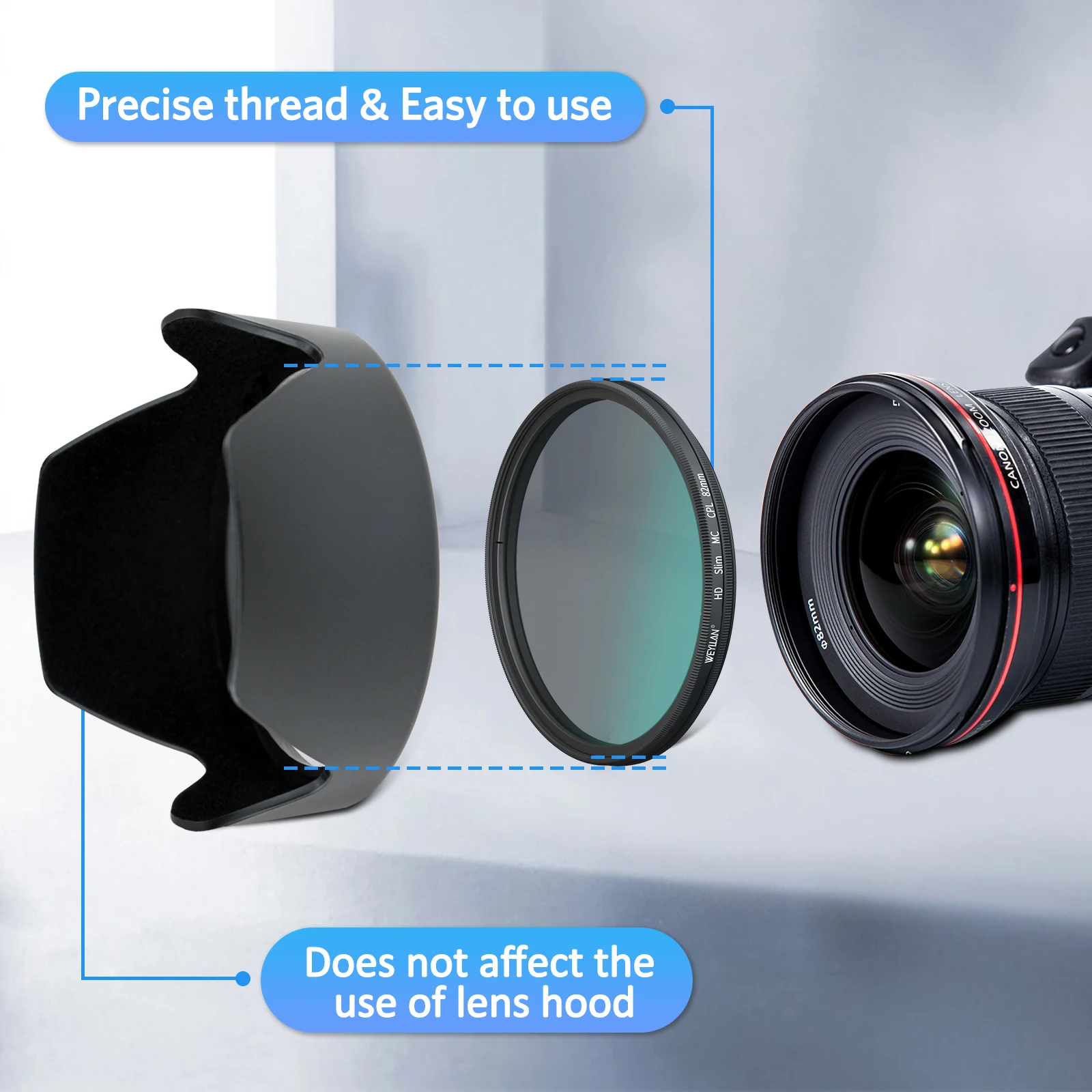 Circular Polarizing CPL Filter 40.5 43 46 49 52 55 58 62 67 72 77 82mm for Nikon