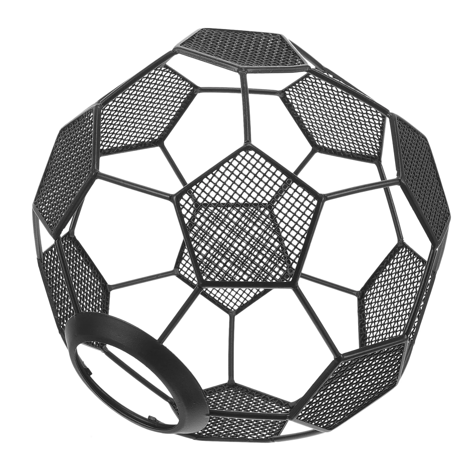 

Football Lampshade Retro Soccer Glass Branches Hollow Out Light Modern Stainless Steel Pendant