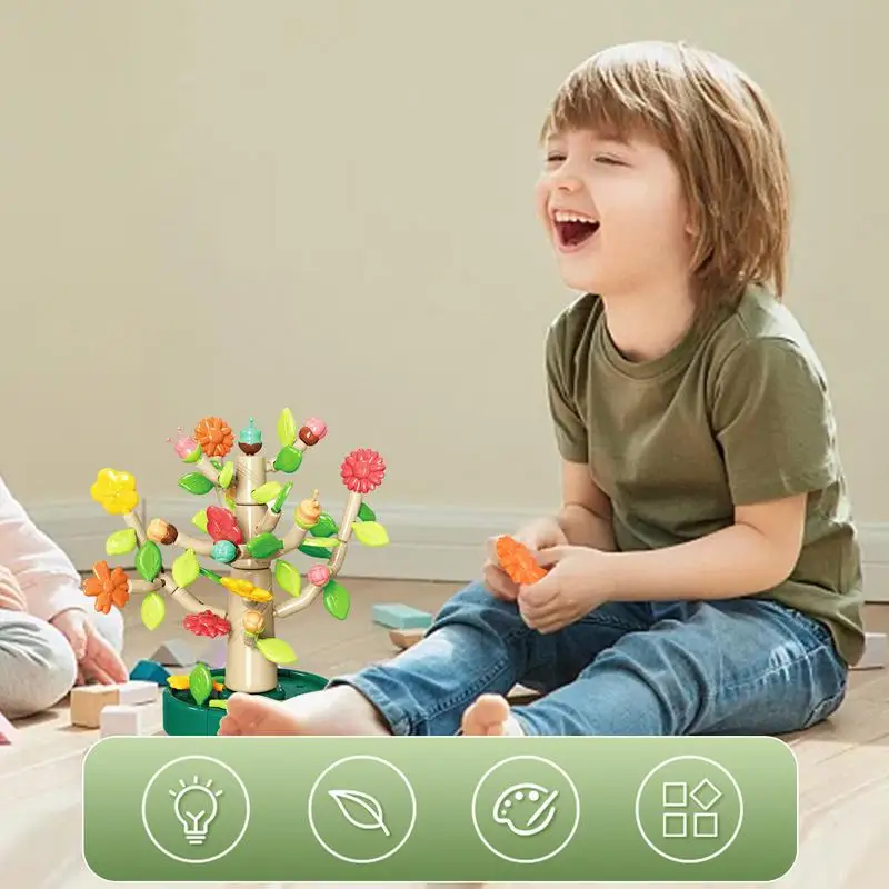 Flower Bouquet Building Kit Kids Crafts Educational Activity For Preschool Sorting & Stacking Toys Flower Trees Educational Kids